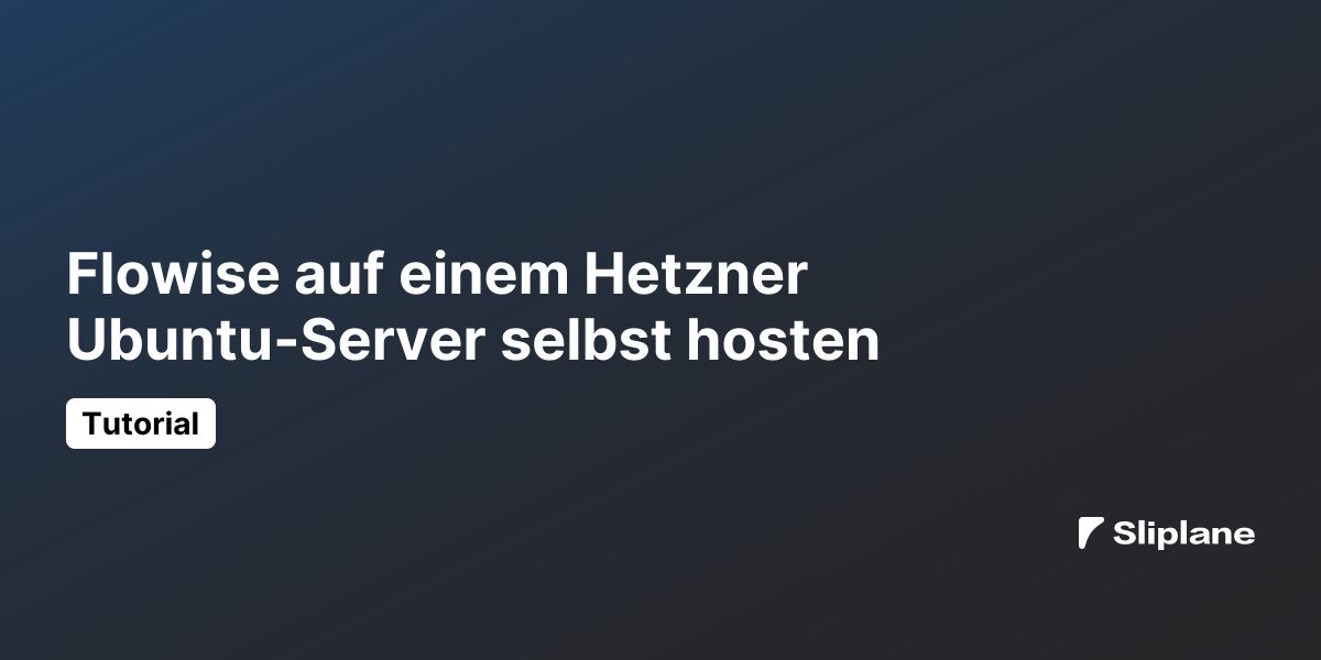 Flowise auf einem Hetzner Ubuntu-Server selbst hosten